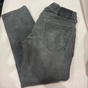 True Religion Washed Black Men’s Jeans - Rocco Relaxed Skinny